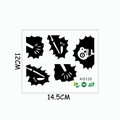 Adesivo murale teschio scheletro KG125 in PVC per decorazione casa 12cm x 14,5cm - Nero