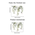 Detailed size specifications for tropical green leaf self-adhesive wall stickers in inches - 27*32cm/M-201
