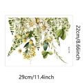 Detalle del adhesivo floral M-279 con margaritas, tamaño 29x22cm para decoración de hogar - 22*29cm (M-279)