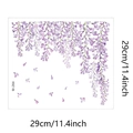 Gedetailleerde afmetingen van de 29cm paarse blauweregen muursticker M-284 - Wisteria Stijl (M-284) / 29x29cm