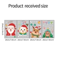 Maattabel voor 4 Kerst raamstickers met Kerstman en rendier, 20x29cm per vel - Kerst Cartoon Combinatie (SDJD034) / 20x29cm