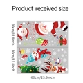 Detaillierte Größentabelle für zwei 30x60cm Bögen festlicher Weihnachts-Wandsticker - SDJD031 Stil