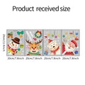 Dettaglio di 4 adesivi natalizi per finestre con motivi di Babbo Natale e renne - Motivo a Cartone Animato Natalizio (SDJD036 UV Statico)