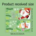 Detaillierte Weihnachtsfensteraufkleber mit Weihnachtsmann und Schneemann im 29x60cm Layout - 29x60cm