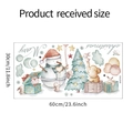 Lámina detallada de pegatinas navideñas con muñeco de nieve y árbol 60x30cm - 30*60cm / Colorido