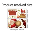 Detalle del set de pegatinas navideñas de Papá Noel con medidas de 59cm x 60cm - 30*59cm*2 uds.