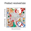 Detailansicht der 60x60cm Weihnachtsaufkleber mit festlichem Layout und Rentier-Motiven - Weihnachten Cartoon Statischer UV-Aufkleber