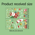 Detailansicht der zwei 29x60cm großen statischen Weihnachts-PVC-Fensteraufkleber - Standard Spezifikation
