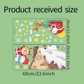 Diseño detallado de láminas de pegatinas navideñas de Papá Noel y renos de 29x60cm - Tema de Navidad Dibujos Animados (SDJD019) / Estilo UV Estático