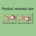 Tabla de tallas para pegatinas de pared de Navidad con Papá Noel y renos decorativos - Apilamiento de Animales de Navidad de Dibujos Animados (XMAS1004) / 30*58cm*2pcs