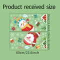 Detail van de kerst raamstickers met Kerstman en sneeuwpop in de afmeting van 60x58cm - 29x60cm Stijl