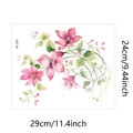 Especificaciones de tamaño para pegatinas de flores rosas, dimensiones 29x24cm de pared - Floral de Acuarela Rosa (M-297)