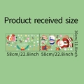 Dimensioni dettagliate del set di 2 adesivi natalizi per finestre con renne e fiocchi - 30*58cm*2pcs (XMAS1005)