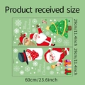 Detaillierte Maße von 29x60cm Weihnachts-Wandtattoo mit Weihnachtsmann und Schneemann Motiv - 29*60cm*2 Blatt