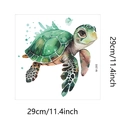 Detaillierter Aquarell Schildkröte Wandtattoo 29x29cm für Kinderzimmer Dekoration - 29x29cm (M-285)