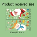 Esquema de dimensiones de pegatinas navideñas con motivos de Papá Noel y muñeco de nieve - Conjunto de Varios Patrones Temáticos Navideños (SDJD024UV)