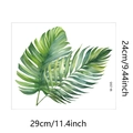 Watercolour tropical green palm leaf wall sticker detail with dimensions 29x24cm - Monstera Leaf Style (M-295) / 24*29cm (M-295)