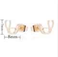 Boucles d'oreilles stéthoscope cœur en acier inoxydable doré taille 8mm - Style Stéthoscope Cœur / Or