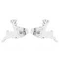 Charmantes boucles d'oreilles renne en acier inoxydable argenté avec silhouette de cerf - Couleur Acier (A-GED088)