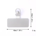 Parche giratorio de acero inoxidable para cordón de móvil con dimensiones 48mm x 43mm y 3,6g - Hebilla Giratoria Cuadrada (D3047) / Plateado