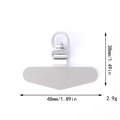 Detailed view of stainless steel 360-degree rotating phone tether patch with D-hook - Triangle Rotating Buckle (D3049)