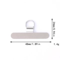 Detail showing dimensions and weight of the 360-degree rotating stainless steel phone patch - Straight D-Buckle (D3053)