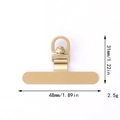 Detail view showing 48mm by 31mm dimensions of the rotatable metal phone lanyard connector - Straight Rotating Buckle (D3058)