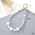Elegante portachiavi di perle colorate ispirate alle stelle con chiusura argentata da 15 cm - Ciondolo Sfera 3 Perle Cristallo Strass (K4744)