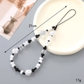 Chaîne de téléphone perlée en acrylique nuage avec perles et facettes, longueur 21cm - Chaîne de téléphone / Style 3 Perles Irrégulières (K4834)