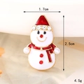 Christmas snowman charm with white enamel and red rhinestones for clothing or shoes - Christmas Snowman Style C (D3072)