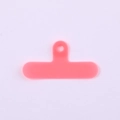 Pink T-shaped ultra-thin PVC phone lanyard tab for universal smartphone cases - Clip / Pink
