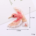 Pink glitter hummingbird charm for DIY shoes made of zinc alloy and enamel - Gold Base Pink Hummingbird