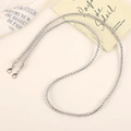 Elegant silver metal multi-purpose crossbody chain with lobster clasps for bags or phones - White