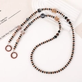 Cute brown acrylic bear beaded crossbody phone chain strap with m letter charms - Brown Bear Style / Brown