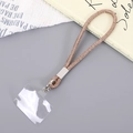 Cinturino da polso per cellulare di lusso in oro rosa con catena di strass e fibbia - Champagne