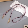 Rosa Leopard-PU-Ledergurt mit goldenen Wirbelkarabinern für Taschen und Handys - Rosa (K5792)