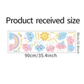 Detailansicht des LD93047 Cartoon-Wetter-Wandtattoos mit Regenbogen- und Sonnenmotiven - 30*90cm