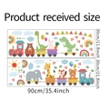 Detalle de pegatinas de pared de tren de animales para niños, tamaño de 30x90cm - 90*30*2cm