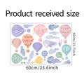 Dettaglio degli adesivi murali mongolfiera con dimensioni 40x60cm e materiale in PVC premium - 40*60CM/LD64093