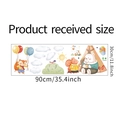Dettagli dell'adesivo murale animali con dimensioni 90x30cm e motivi della foresta infantile - 30*90CM/LD93089