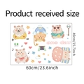 Adesivi murali in PVC con criceti animati per camera bambini, dimensioni 40x60cm - 40*60CM/LD64109