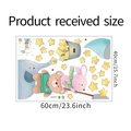 Specifiche dimensionali per adesivi murali animali con orso coniglio e elefante cartone - 40*60CM/LD64094