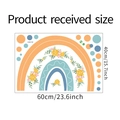 Detailed size chart for cartoon rainbow flower wall stickers measuring 60cm by 40cm - 40*60cm Layout