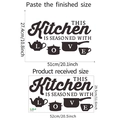 Guida dettagliata alle dimensioni degli adesivi murali da cucina con tema Love - 29.5x52cm (SY5021)