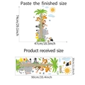Detail of cartoon jungle animals wall stickers with size layout and dimensions - Cartoon Jungle Animals (FX-D308印) / 30x90cm