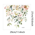 Detailansicht der Maße für Aquarell-Wandaufkleber mit rosa Blumen und grünen Blättern - Aquarell Blumen Schmetterling Stil (M-205印)
