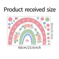 Vue détaillée des stickers muraux LD64132 arc-en-ciel et fleurs de 60x40cm - Mise en page 40*60cm