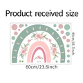 Indeling van cartoon regenboog en bloemen muursticker op vel van 60x40cm formaat - 40*60cm Indeling