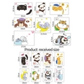 Größenübersicht für 8 süße Cartoon-Tier-Wandtattoos, Originalformat jeweils 15x10cm - 10*15cm*8pcs/MG8 Schalter Aufkleber