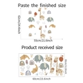 Detailed sheet size and layout of cartoon giraffe and elephant wall stickers - Cartoon Animal Style (FX-B228印)